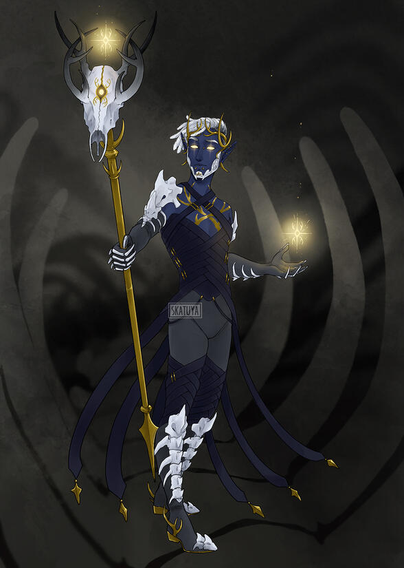 Character design of a necromancer