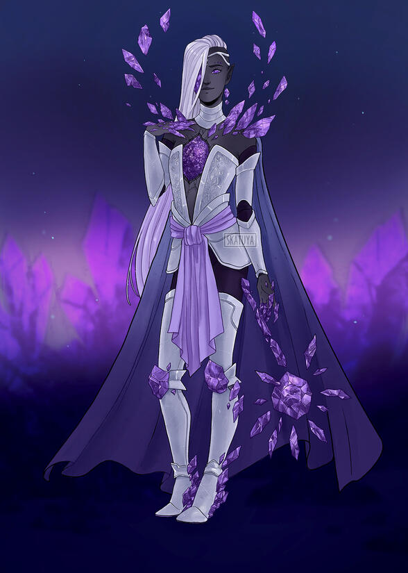 Character design of a crystal knight